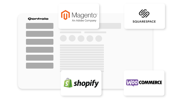 Cloud Project Mangement Online Shop Integration Qontrolo shopify magento woocommerce squerspace